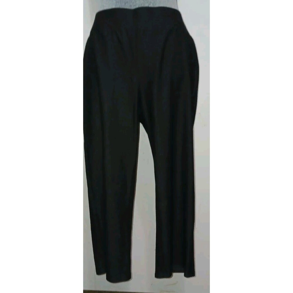 Eileen Fisher Cropped Size M Stretch Pull On Pants Black